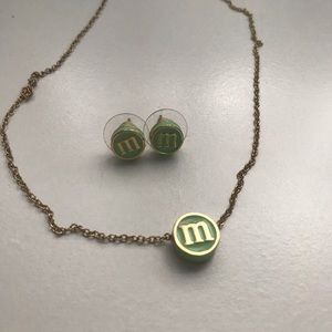 “m” monogram jewelry set